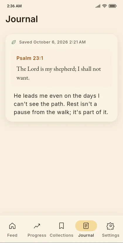 Journal of saved reflections